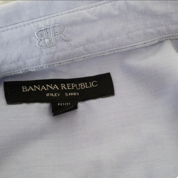 Banana Republic Riley Bell-Sleeve Shirt Blue Size 4P - Picture 5 of 5